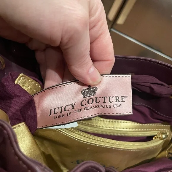 Vintage. Juicy Couture Pink and Purple Tote Bag . Great condition. - Picture 9 of 16